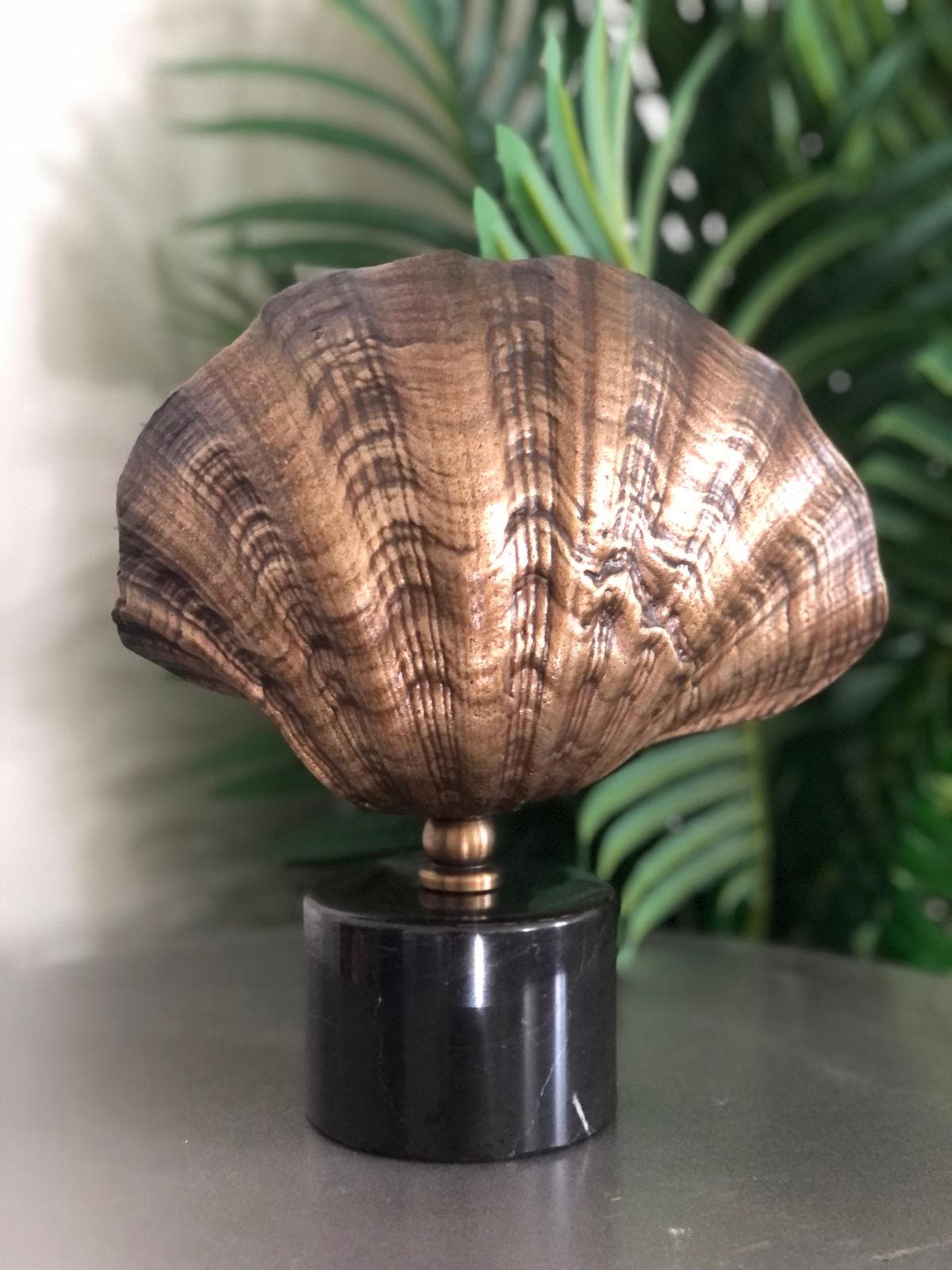 Eskitme Gold Bronz Midye 23cm