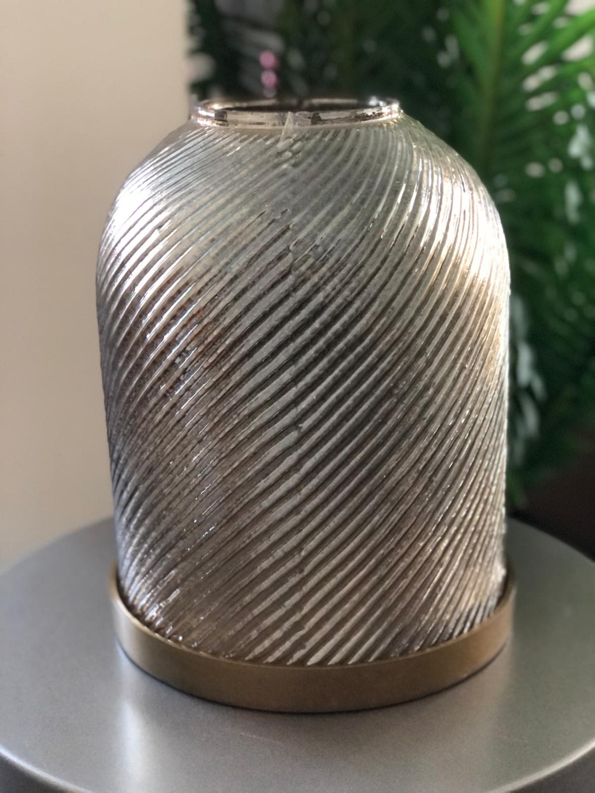 Ribred Bronz Mumluk 24x30cm